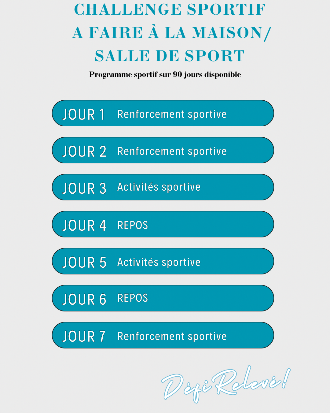 Challenge 90 jours